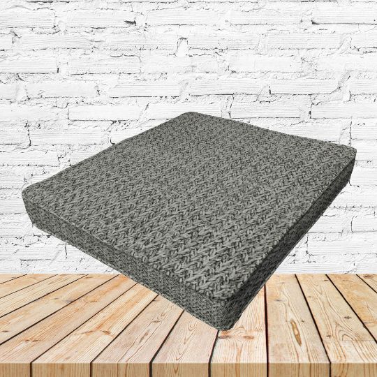 Richloom Solarium Mercer Pebble Boxed Patio Dining Chair Seat Cushions – Custom Outdoor Comfort