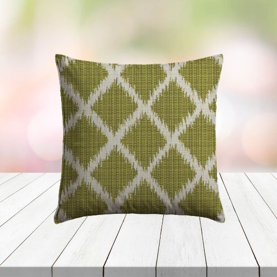 Custom Outdoor Pillows in Outdura Lavalier Palm | Fade-Resistant & Weatherproof