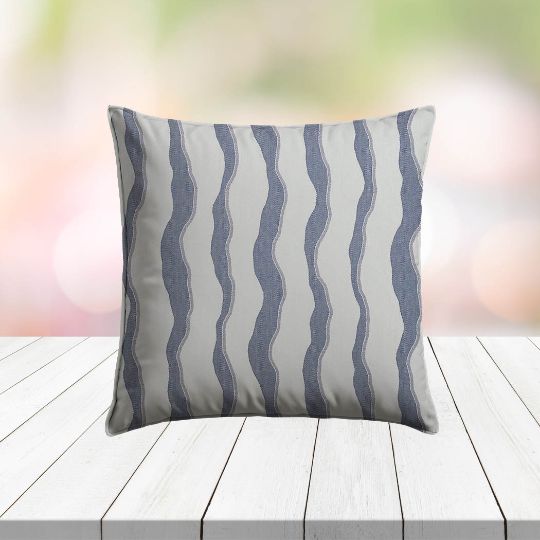 Custom Outdoor Pillows in Outdura Leeward Sailor | Fade-Resistant & Weatherproof