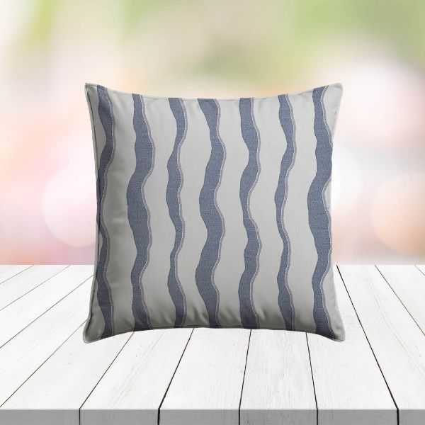 Custom Outdoor Pillows in Outdura Leeward Sailor | Fade-Resistant & Weatherproof