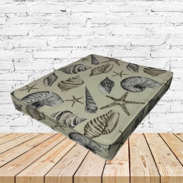 Richloom Solarium Nautique Driftwood Boxed Patio Dining Chair Seat Cushions – Custom Outdoor Comfort