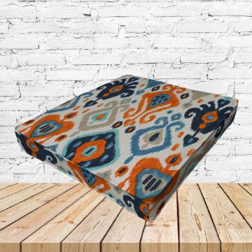 Richloom Solarium Paso Azure Boxed Patio Dining Chair Seat Cushions – Custom Outdoor Comfort