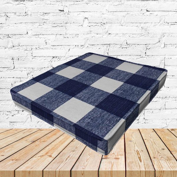 Richloom Solarium Patterson Navy Boxed Patio Dining Chair Seat Cushions – Custom Outdoor Comfort