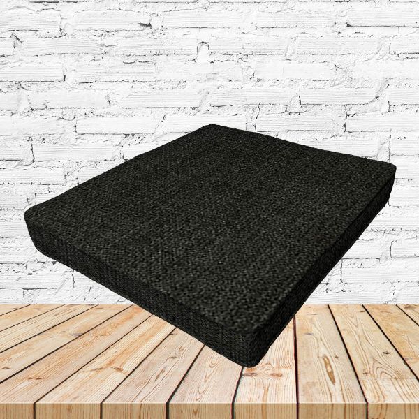 Richloom Solarium Rave Black Boxed Patio Dining Chair Seat Cushions – Custom Outdoor Comfort