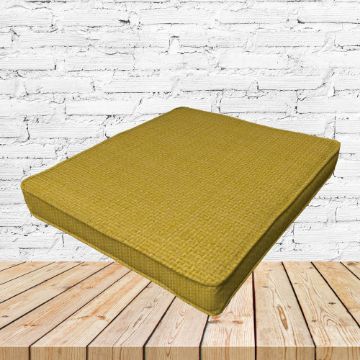 Richloom Solarium Rave Lemon Boxed Patio Dining Chair Seat Cushions – Custom Outdoor Comfort