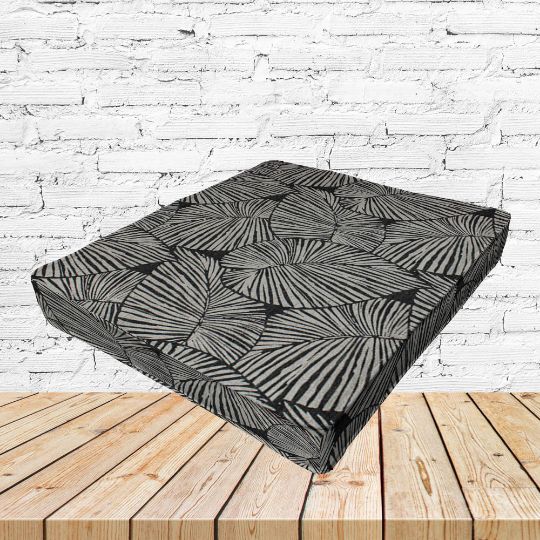Richloom Solarium Talia Noir Boxed Patio Dining Chair Seat Cushions – Custom Outdoor Comfort