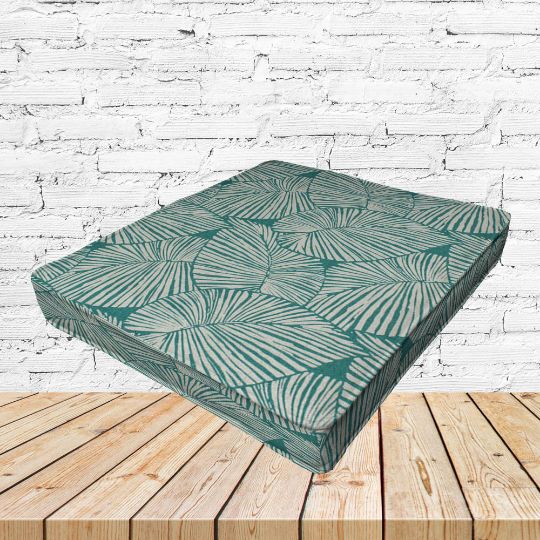 Richloom Solarium Talia Seaglass Boxed Patio Dining Chair Seat Cushions – Custom Outdoor Comfort
