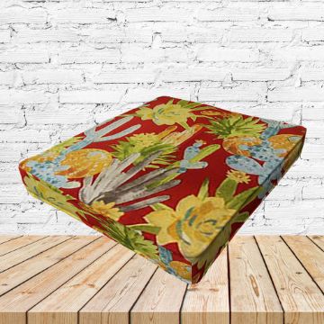 Richloom Solarium Temescal Cayanne Boxed Patio Dining Chair Seat Cushions – Custom Outdoor Comfort