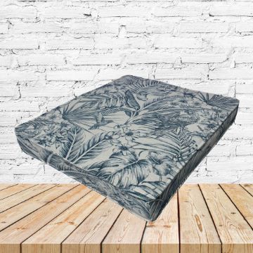 Richloom Solarium Wilshire Indigo Boxed Patio Dining Chair Seat Cushions – Custom Outdoor Comfort