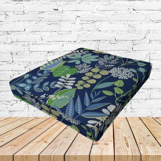 Richloom Solarium Windcrest Navy Boxed Patio Dining Chair Seat Cushions – Custom Outdoor Comfort