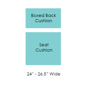 Picture of 01 - Sectional Boxed Seat & Back Up to 26.5" Wide
