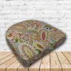 Richloom Solarium Artic Multi Boxed Patio Contoured Dining Chair Seat Cushions –Wicker Chair Cushions