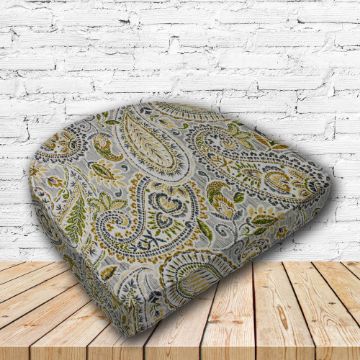 Richloom Solarium Artic Stone Boxed Patio Contoured Dining Chair Seat Cushions –Wicker Chair Cushions