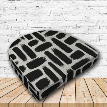 Richloom Solarium Baja Shadow Boxed Patio Contoured Dining Chair Seat Cushions –Wicker Chair Cushions