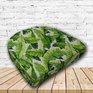 Richloom Solarium Balmoral Palm Boxed Patio Contoured Dining Chair Seat Cushions –Wicker Chair Cushions