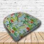 Richloom Solarium Balyfin Coast Boxed Patio Contoured Dining Chair Seat Cushions –Wicker Chair Cushions
