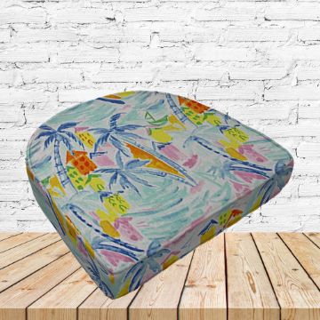 Richloom Solarium Balyfin Island Boxed Patio Contoured Dining Chair Seat Cushions –Wicker Chair Cushions