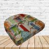 Richloom Solarium Beachhuts Cabana Boxed Patio Contoured Dining Chair Seat Cushions –Wicker Chair Cushions