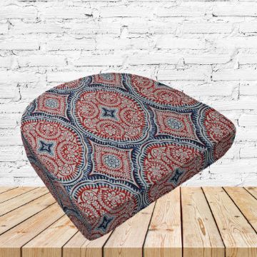 Richloom Solarium Besetta Nautical Boxed Patio Contoured Dining Chair Seat Cushions –Wicker Chair Cushions
