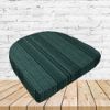Richloom Solarium Boardwalk Emerald Boxed Patio Contoured Dining Chair Seat Cushions –Wicker Chair Cushions