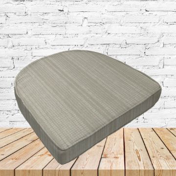 Richloom Solarium Boardwalk Sand Boxed Patio Contoured Dining Chair Seat Cushions –Wicker Chair Cushions