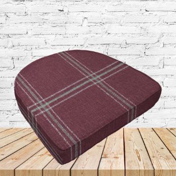 Richloom Solarium Brandin Berry Boxed Patio Contoured Dining Chair Seat Cushions –Wicker Chair Cushions