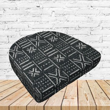 Richloom Solarium Brevard Ebony Boxed Patio Contoured Dining Chair Seat Cushions –Wicker Chair Cushions