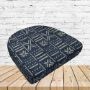 Richloom Solarium Brevard Indigo Boxed Patio Contoured Dining Chair Seat Cushions –Wicker Chair Cushions
