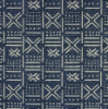 Richloom Solarium Brevard Indigo Boxed Patio Contoured Dining Chair Seat Cushions –Wicker Chair Cushions