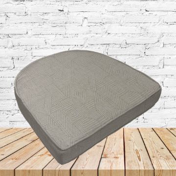Richloom Solarium Brusto Dune Boxed Patio Contoured Dining Chair Seat Cushions –Wicker Chair Cushions