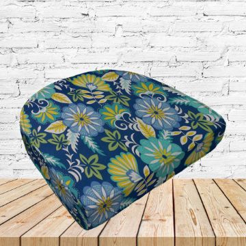 Richloom Solarium Cadelle Baltic Boxed Patio Contoured Dining Chair Seat Cushions –Wicker Chair Cushions