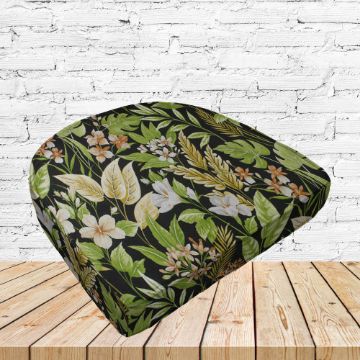 Richloom Solarium Carena Ebony Boxed Patio Contoured Dining Chair Seat Cushions –Wicker Chair Cushions