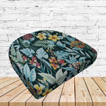 Richloom Solarium Carena Teal Boxed Patio Contoured Dining Chair Seat Cushions –Wicker Chair Cushions