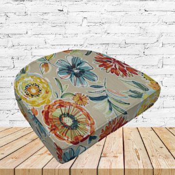 Richloom Solarium Colsen Sonoma Boxed Patio Contoured Dining Chair Seat Cushions –Wicker Chair Cushions