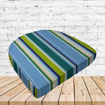 Richloom Solarium Covert Capri Boxed Patio Contoured Dining Chair Seat Cushions –Wicker Chair Cushions