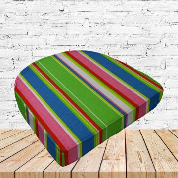 Richloom Solarium Covert Island Boxed Patio Contoured Dining Chair Seat Cushions –Wicker Chair Cushions