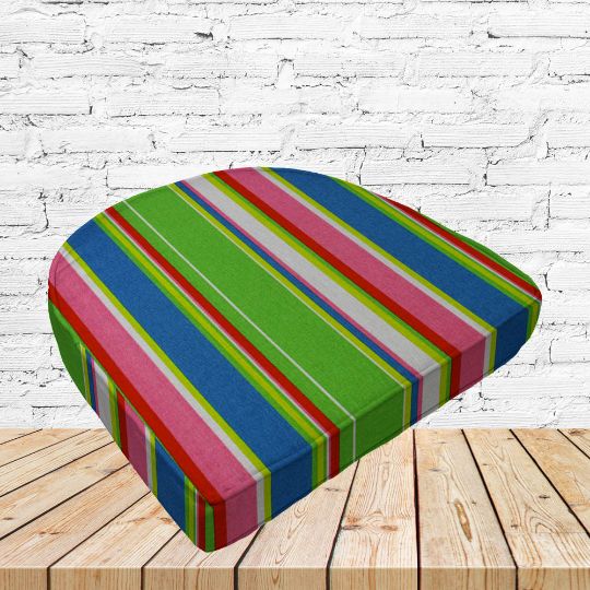 Richloom Solarium Covert Island Boxed Patio Contoured Dining Chair Seat Cushions –Wicker Chair Cushions
