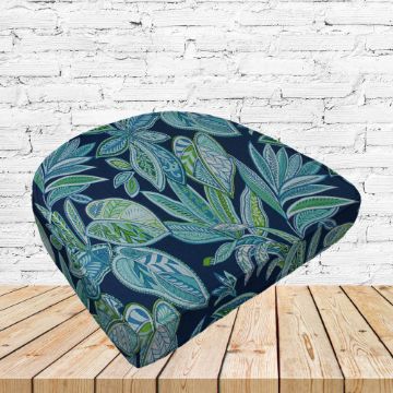 Richloom Solarium Crestwood Marine Boxed Patio Contoured Dining Chair Seat Cushions –Wicker Chair Cushions