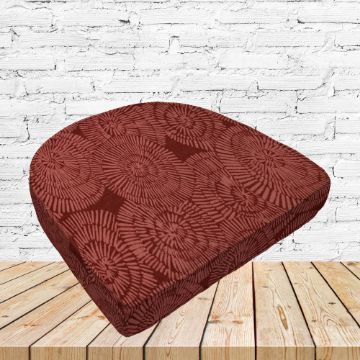 Richloom Solarium Crossway Mulberry Boxed Patio Contoured Dining Chair Seat Cushions –Wicker Chair Cushions