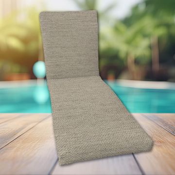 Classic Universal Chaise Lounge Cushions | Sunbrella Action Ash Fabric | 3 Sizes