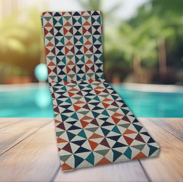 Classic Universal Chaise Lounge Cushions | Sunbrella Array Caribbean Fabric | 3 Sizes