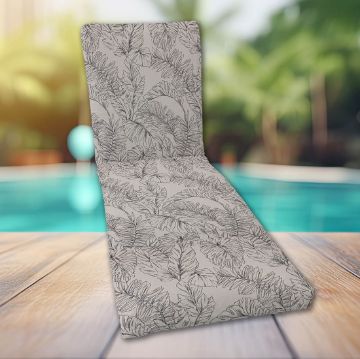 Classic Universal Chaise Lounge Cushions | Sunbrella Calm Graphite Fabric | 3 Sizes