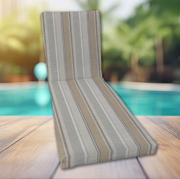 Classic Universal Chaise Lounge Cushions | Sunbrella Trusted Fog Fabric | 3 Sizes
