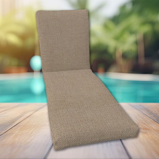 Classic Universal Chaise Lounge Cushions | Sunbrella Blend Sand Fabric | 3 Sizes