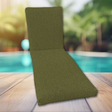 Classic Universal Chaise Lounge Cushions | Sunbrella Heritage Leaf Fabric | 3 Sizes