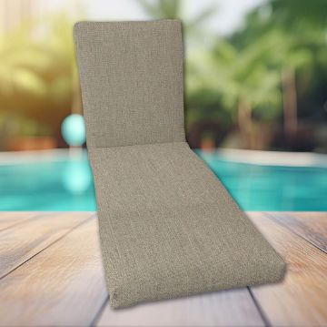 Classic Universal Chaise Lounge Cushions | Sunbrella Heritage Smoke Fabric | 3 Sizes
