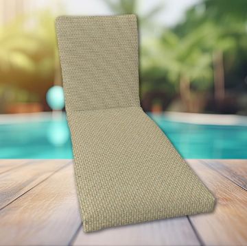 Classic Universal Chaise Lounge Cushions | Sunbrella Mainstreed Putty Fabric | 3 Sizes