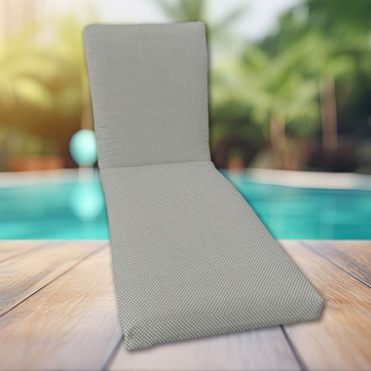 Classic Universal Chaise Lounge Cushions | Sunbrella Seagull Salt Fabric | 3 Sizes