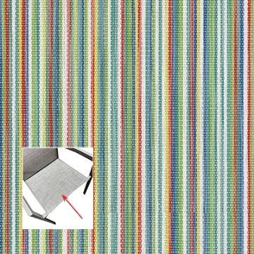 Phifer Coco Stripe Confetti Chair Bottom Replacement Sling Fabric