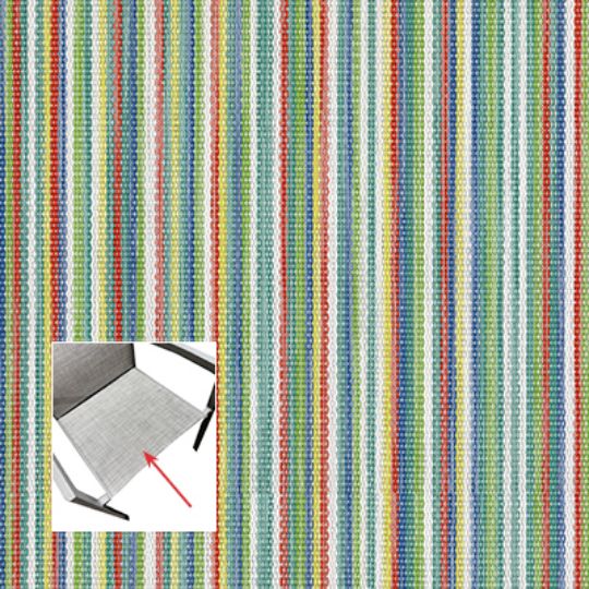 Phifer Coco Stripe Confetti Chair Bottom Replacement Sling Fabric